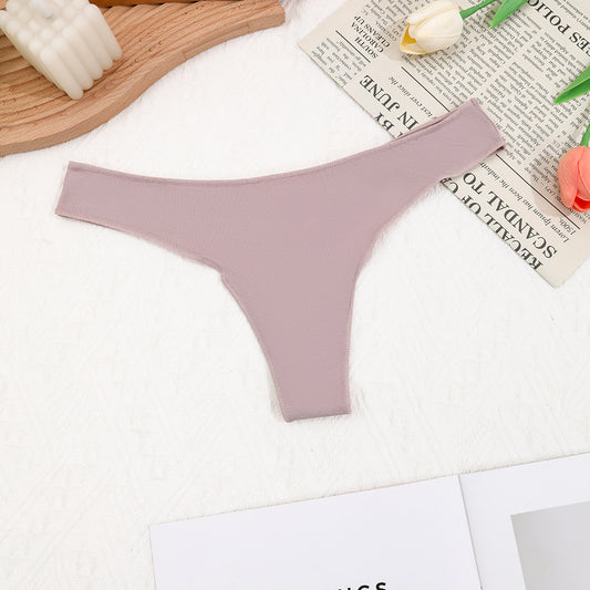 Freedombeauty | Women's Underwear Pure Cotton 2024 New Breathable Comfortable Candy Color Sexy Low Waist T-Back