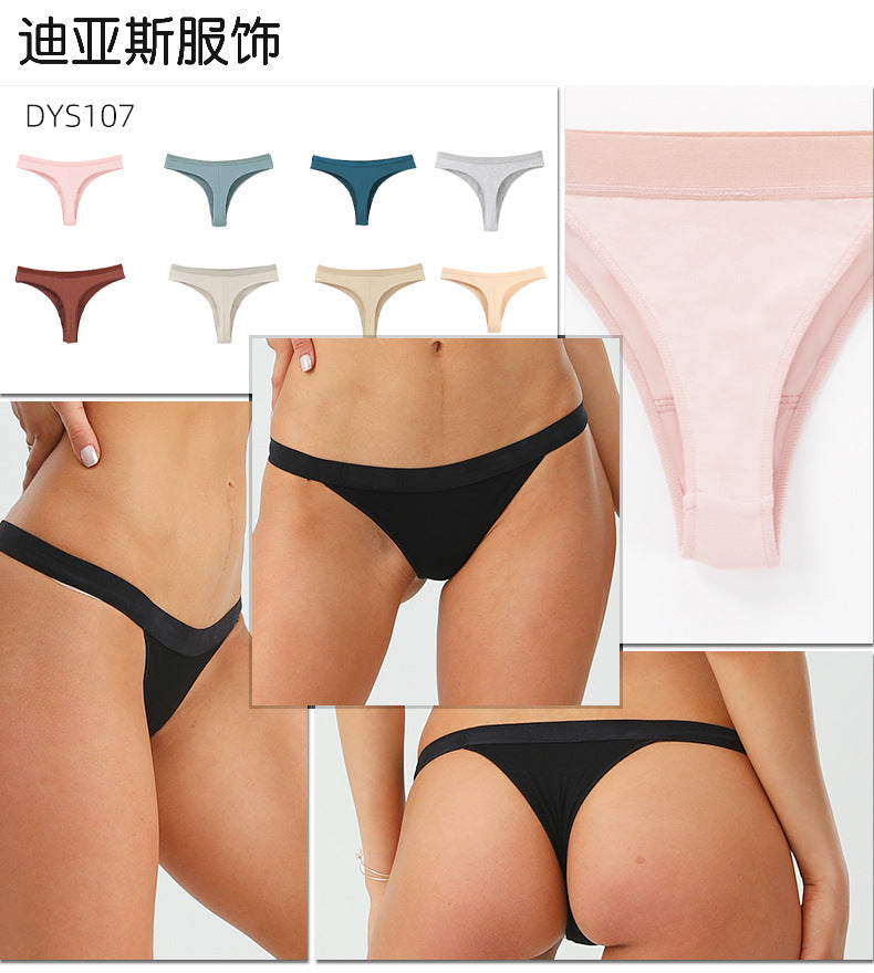 Freedombeauty | Women's T-Back Sexy Briefs Thongs Combed Cotton Support Small Orders
