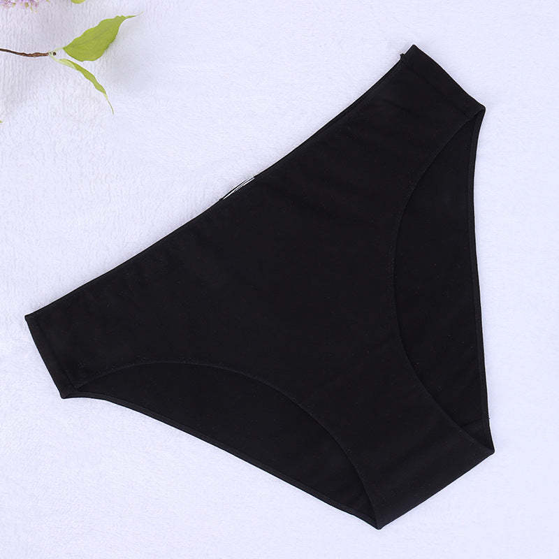 Freedombeauty | New Solid Color All Cotton Briefs 206 Breathable Women's Low Waist Sexy High Cut High Elastic Underwear