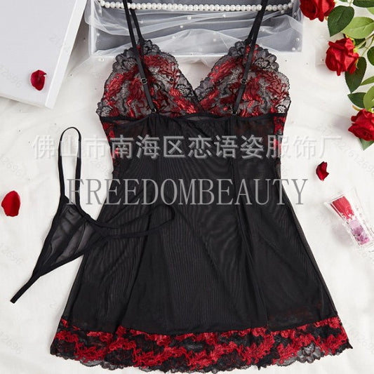 Freedombeauty | Code Sexy Lingerie Sexy Pure Desire Style Mesh Transparent Passion Sexy Sleepwear Female Seduction Nightdress