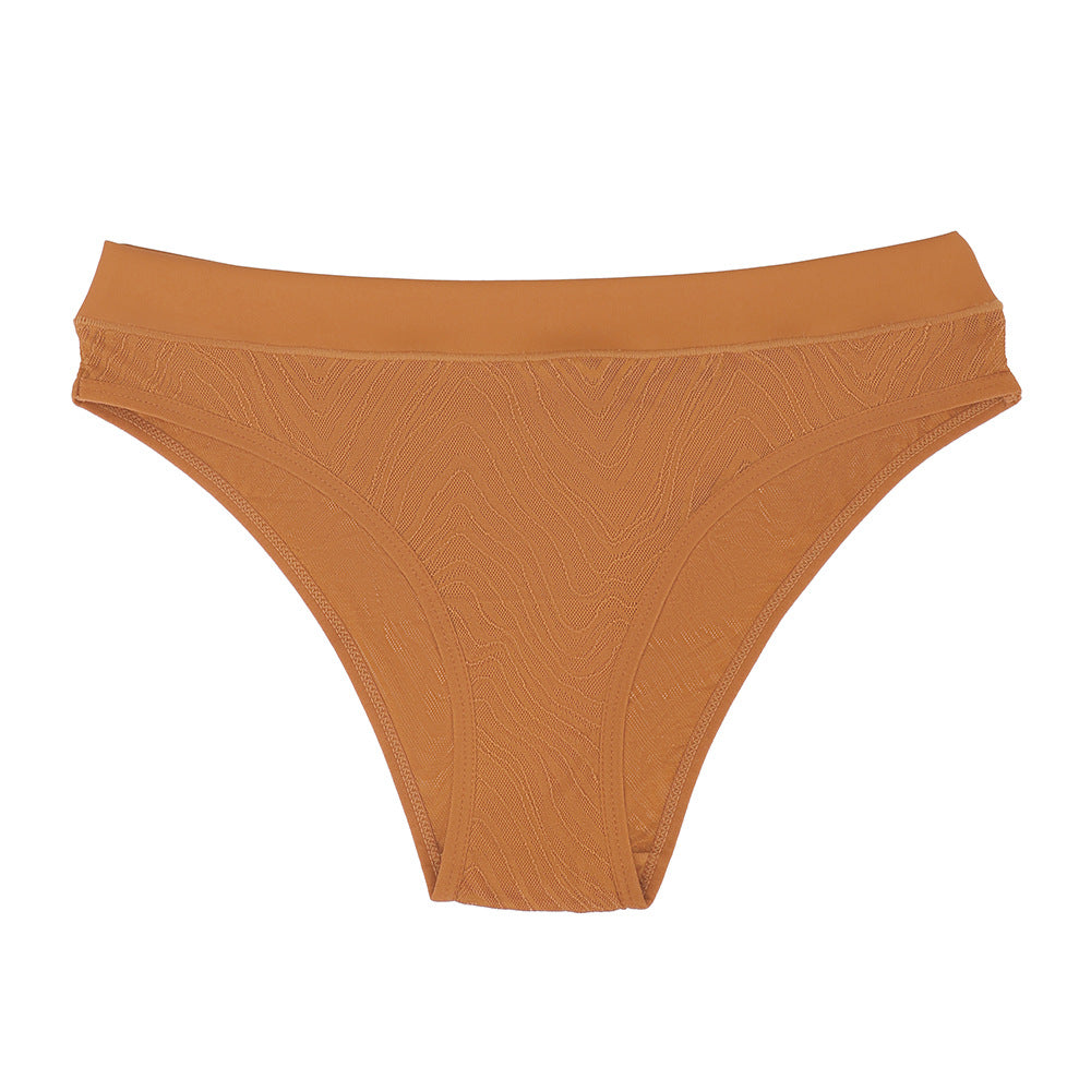 Freedombeauty | European and American Pure Desire Translucent Lace Underwear Women's High Elasticity Breathable Sexy Cotton Crotch Women's Briefs