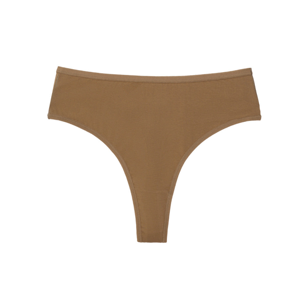 Freedombeauty | plus Size Cotton Underwear Girls' Invisible High Waist Brazilian Panties Breathable Crotch High Slit Briefs Delivery Supported