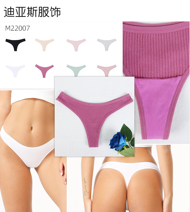 Freedombeauty | New Sexy Thread Cotton T-Back Thongs Customized Breathable Cotton Women's Underwear
