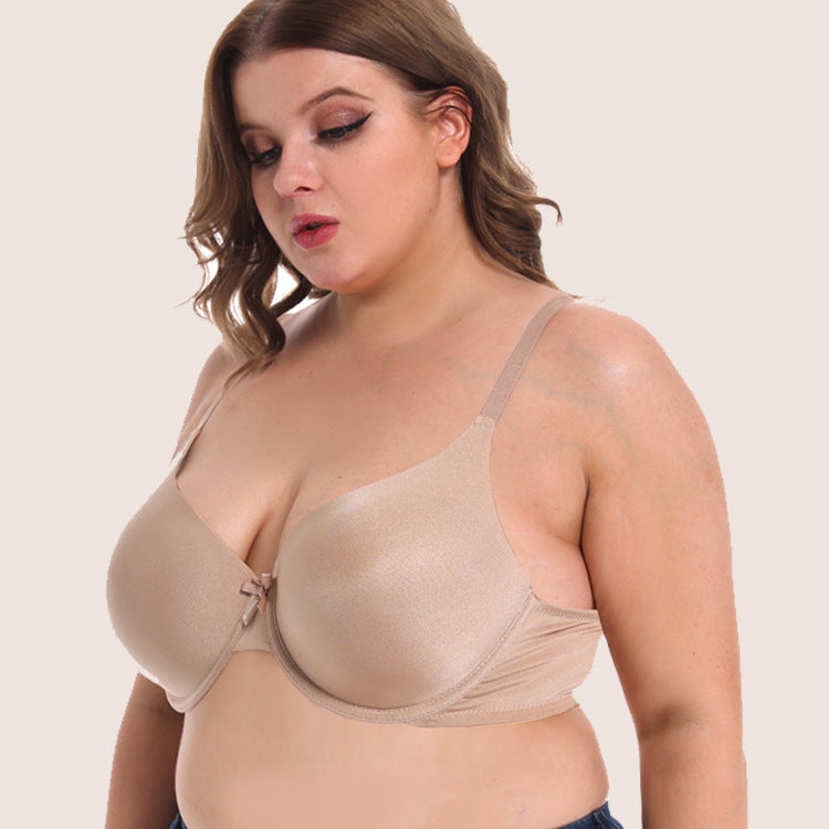 Freedombeauty | 2021 Autumn New Bra Basic Glossy Thin European and American Underwear with Steel Ring