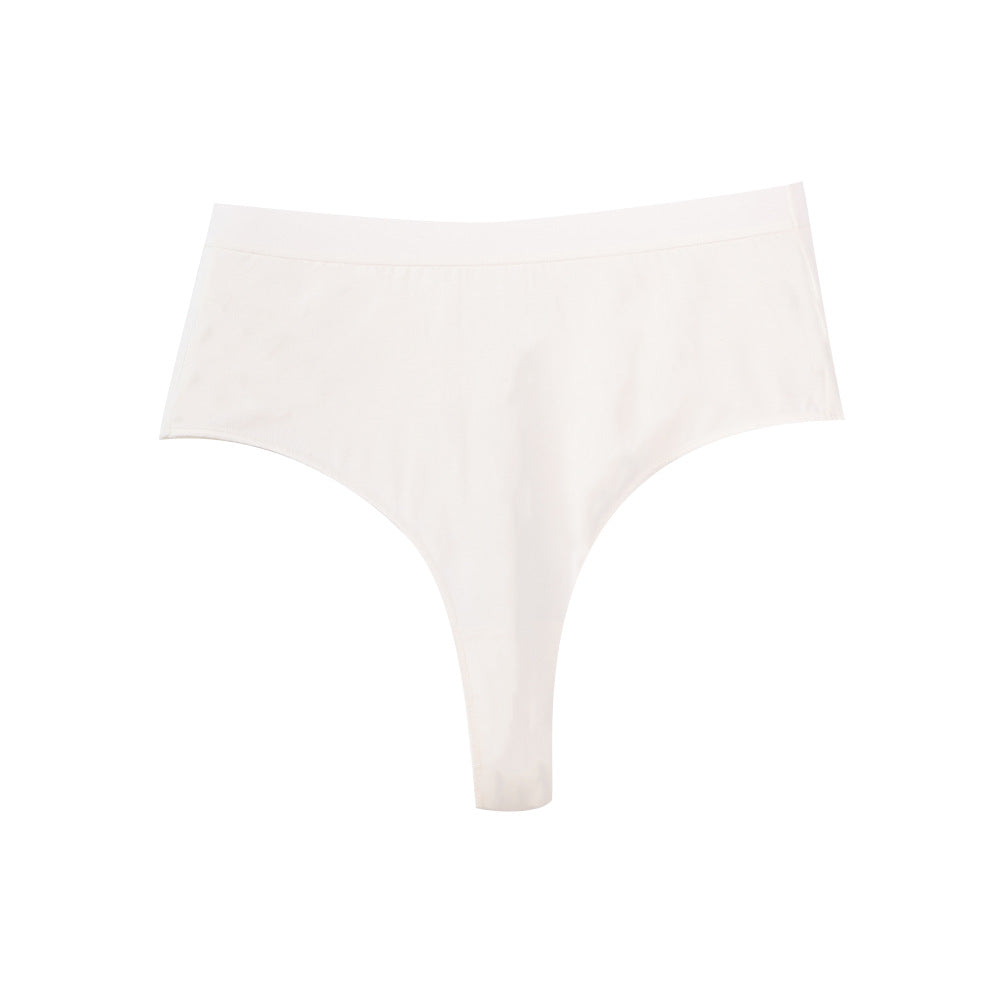 Freedombeauty | Women's Cotton Underwear plus Size High Waist Belly Contracting T-Back High Elastic Back Middle Slit Close-Fitted and Comfortable Sports Briefs