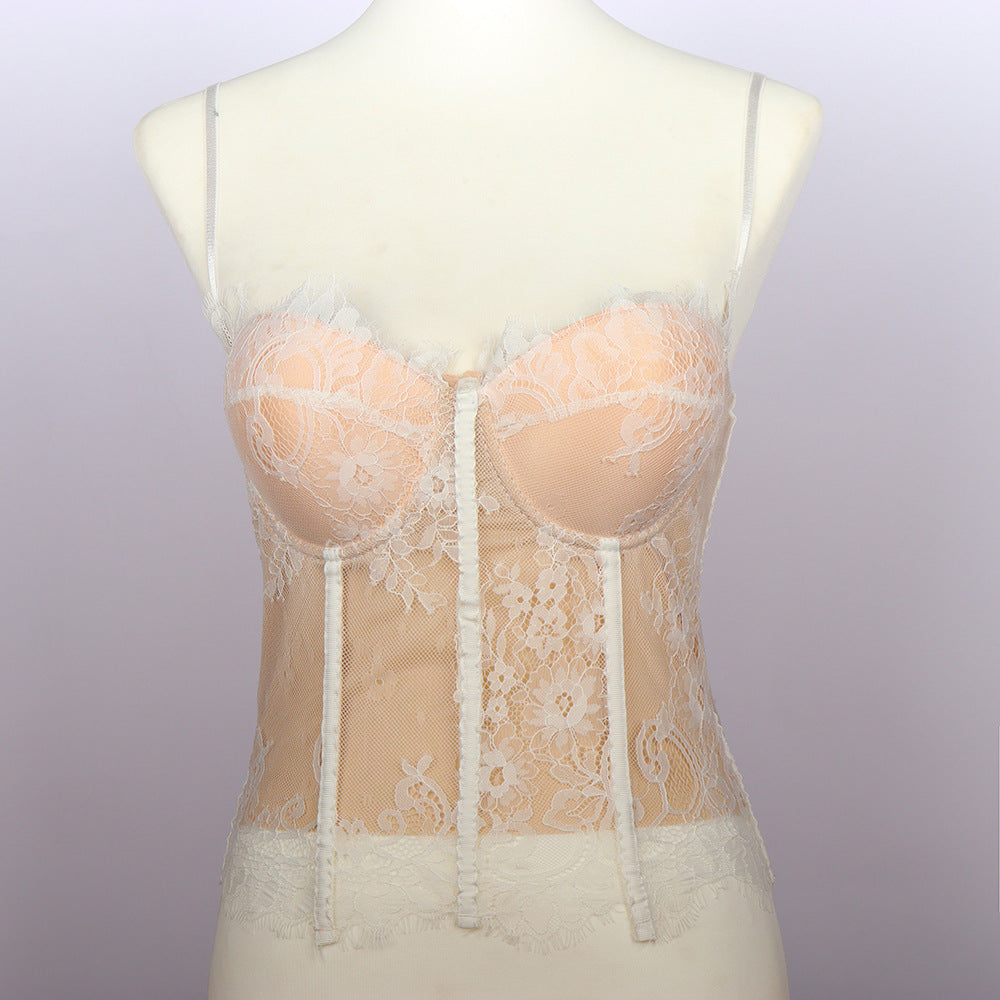 Freedombeauty. | Fish Bone bustier Sexy Lace cup bra Bottoming Vest corset Outer Wear Hot Girl Top Db113.