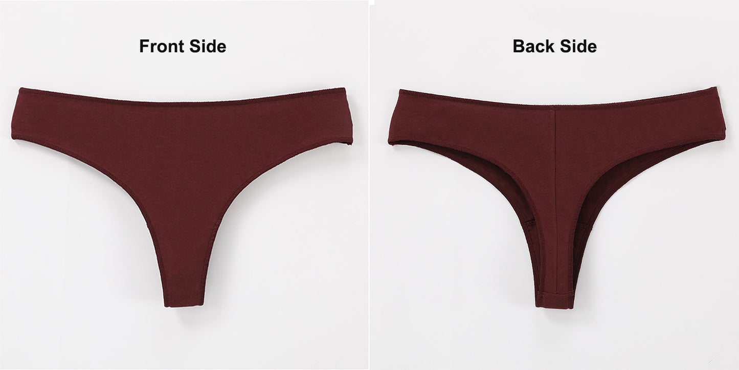 Freedombeauty | Women's Cotton Underwear European and American T-Back Sexy Low Waist Invisible Briefs in Stock