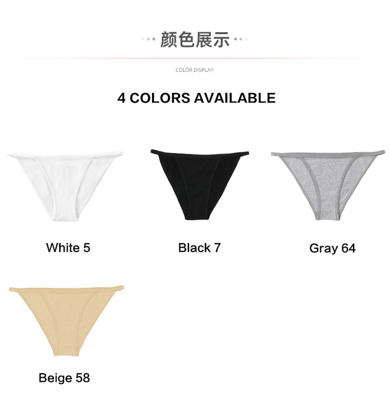 Freedombeauty | European and American plus Size Underwear Pure Cotton Ladies Low Waist Sexy Thong in Stock Hot Sale