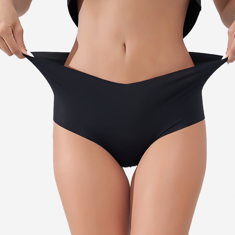 Freedombeauty | New Sewing Women's Underwear Seamless Nude Feel Ice Silk Breathable Briefs Low Waist Sexy T-Back in Stock