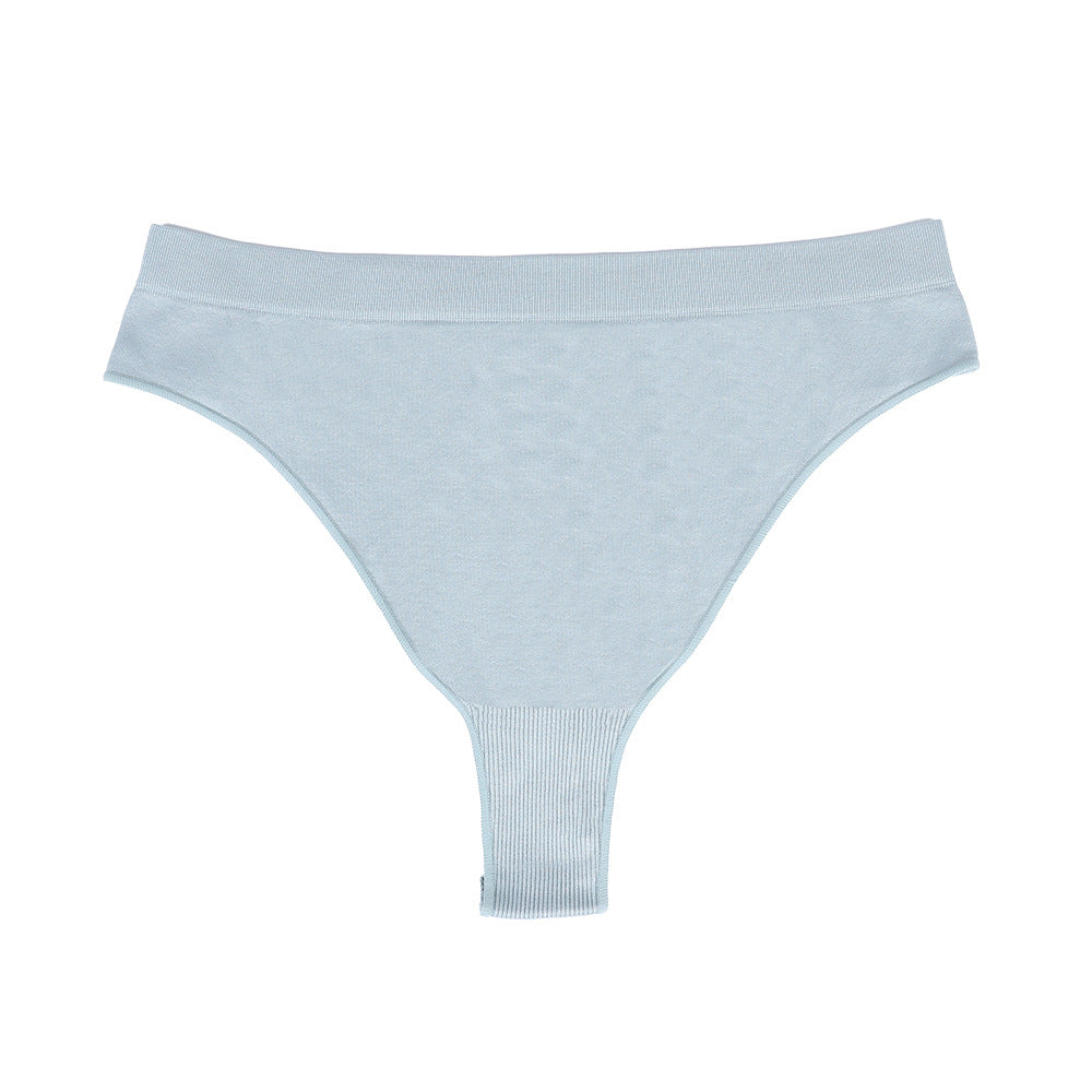 Freedombeauty | New Seamless Underwear Women's Solid Color Sexy Thong High Waist Nylon Summer Women's Underwear