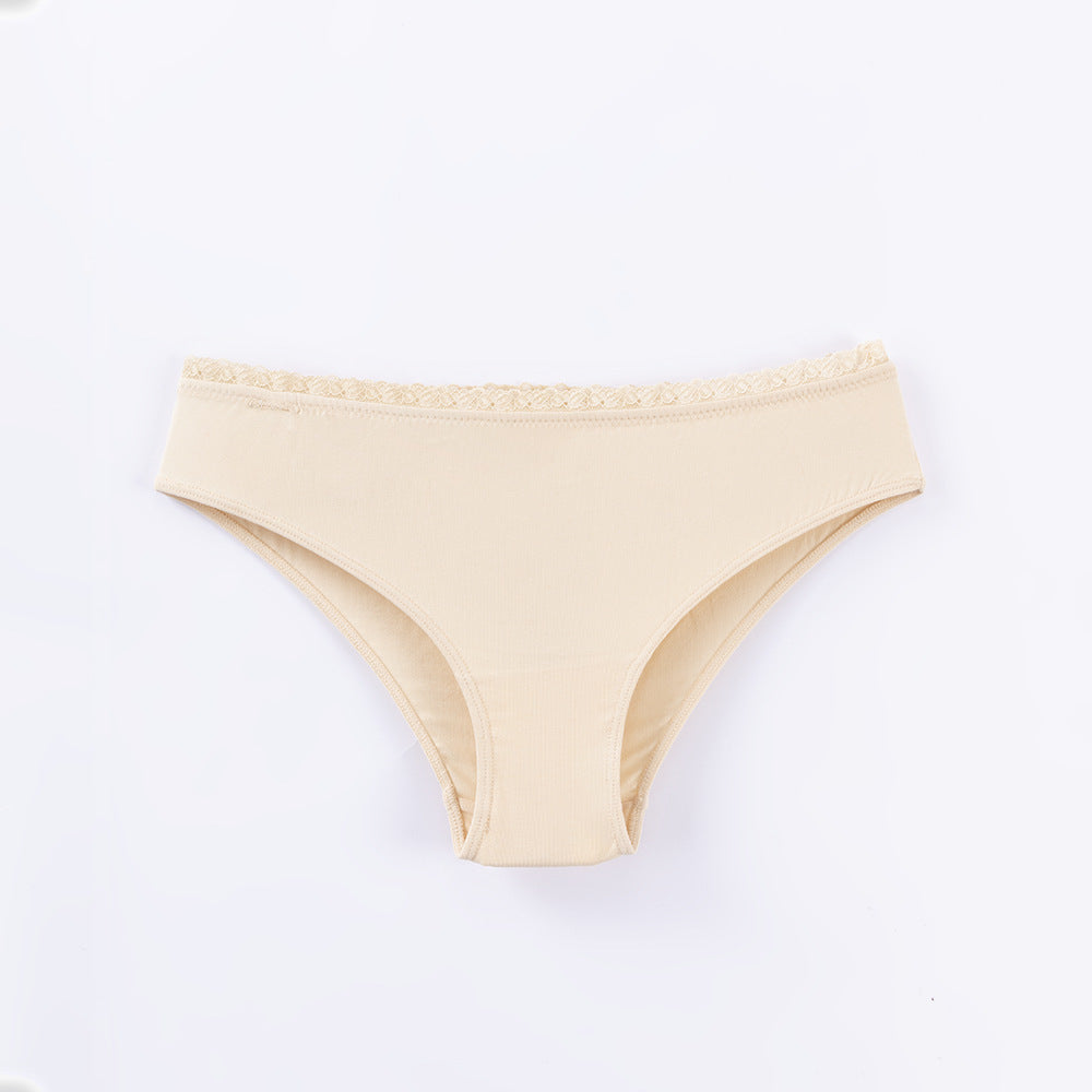 Freedombeauty | Lace Underwear Women's High/Frenchcut Combed Cotton Breathable Invisible Women's Briefs Sexy in Stock Generation Hair