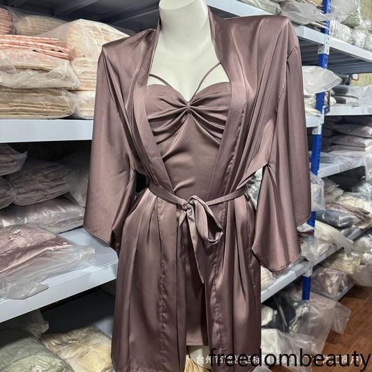 Freedombeauty | 7050 nightgown, basic bridal nightgown, large cuffs