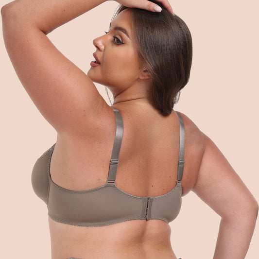 Freedombeauty | European and American Style Lace Edge Ultra-Thin with Steel Ring Translucent plus Size Bra Female Plump Girls Underwear 75-105cdef