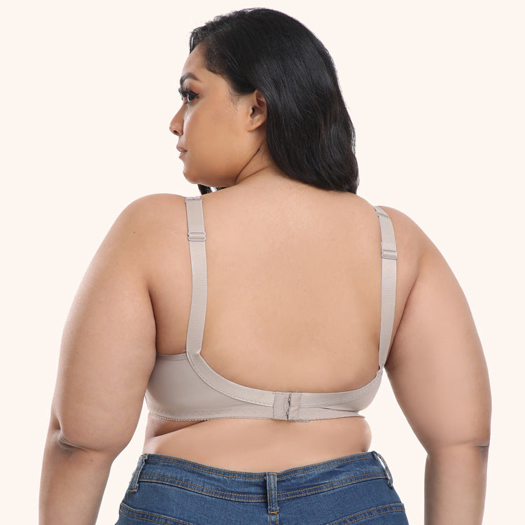Freedombeauty | Transparent Lace Underwear for Women Ultra Thin Sexy plus Size European and American Chest Bra Drooping Big Chest for Plump Girls