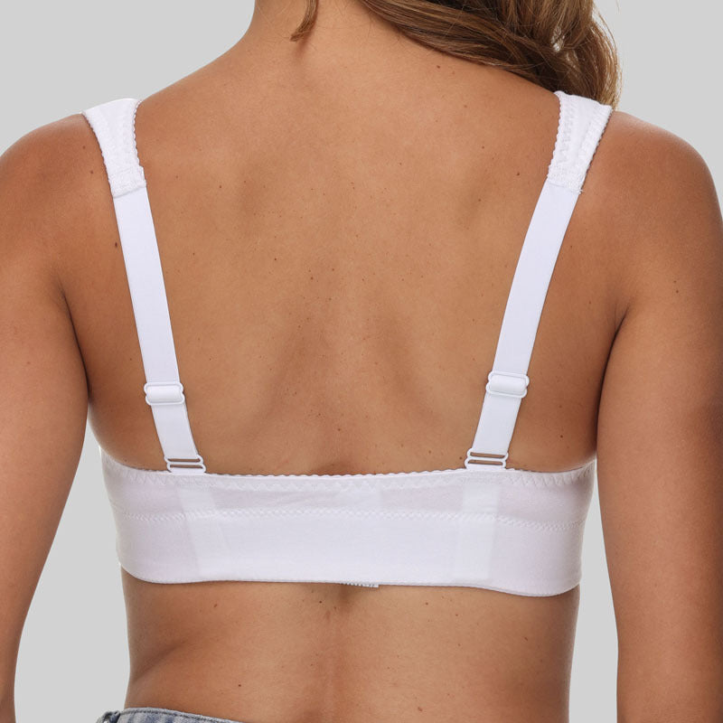 Freedombeauty | Wireless Ultra-Thin Lace Stitching White Front Buckle plus Size Bra European and American Ladies Underwear 75a-120d