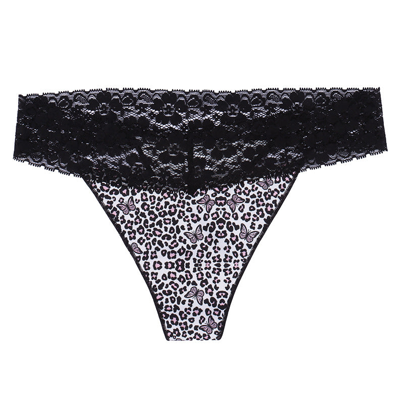 Freedombeauty | European and American Autumn New Lace Underwear Lady Sexy Low Waist Briefs Seamless Cotton Grade in Stock One Generation