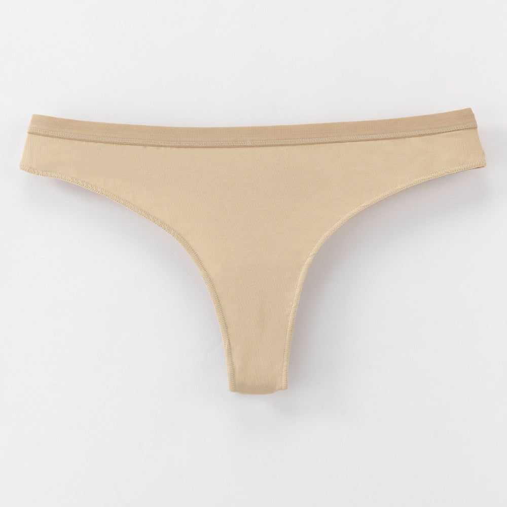 Freedombeauty | European Size Women's 100% Cotton Briefs Youth Sexy Thong Invisible Bikini Combed Cotton Support Briefs in Stock