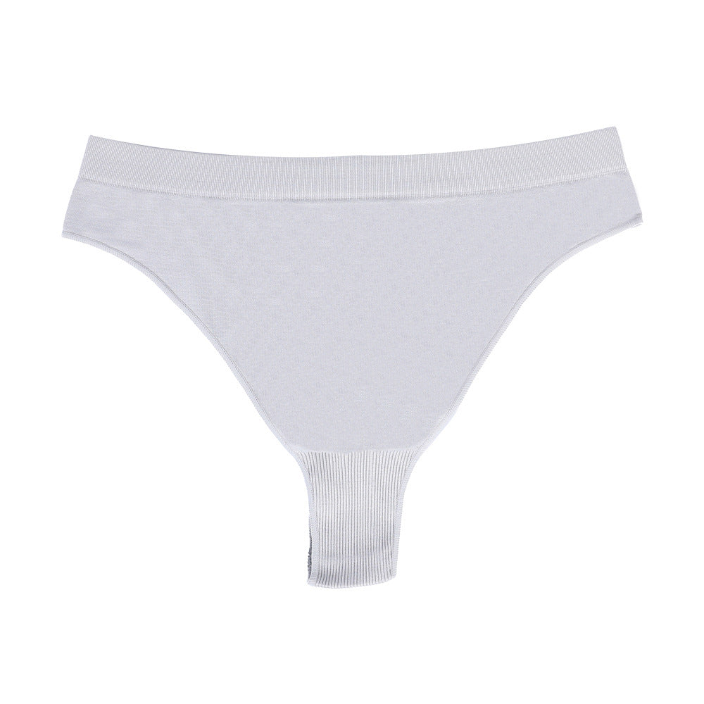 Freedombeauty | New Seamless Underwear Women's Solid Color Sexy Thong High Waist Nylon Summer Women's Underwear