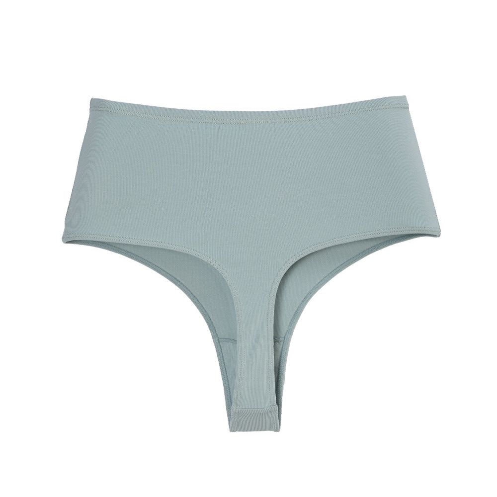 Freedombeauty | Women's Cotton Underwear plus Size High Waist Invisible G-string Breathable High Elastic High Slit Non-Khaki Crotch Briefs in Stock