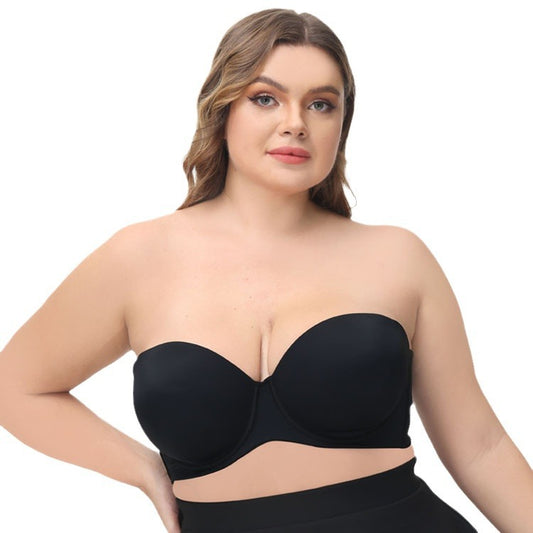 Freedombeauty | Silicone-Free Thin Cup European and American plus Size Non-Slip Bra Tube Top Underwear Wedding Bra Versatile Bcdefg