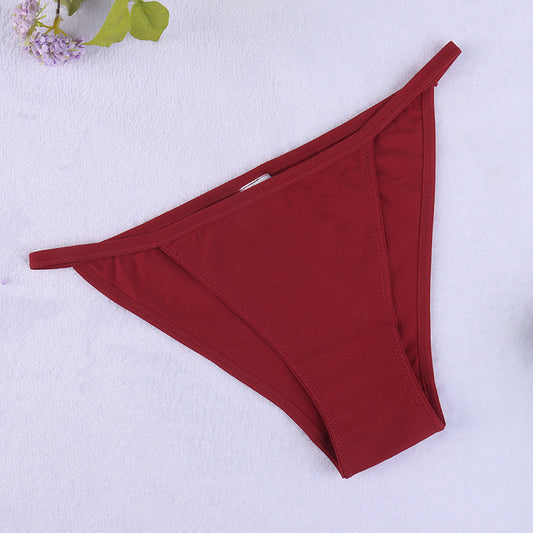 Freedombeauty | European and American Cotton Underwear Women's Bikini Women's Briefs Low Waist T-Back Support