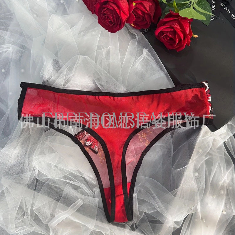Freedombeauty | Sexy Lingerie Women's See-through T-Shaped Temptation Underwear Women's Low Waist Sexy Beautiful Hip Lace Hollow Underwear