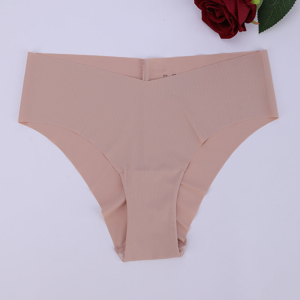 Freedombeauty | European and American New Women's Seamless Panties Low Waist Sexy Shorts Sewing Ice Silk Breathable Briefs Generation Hair
