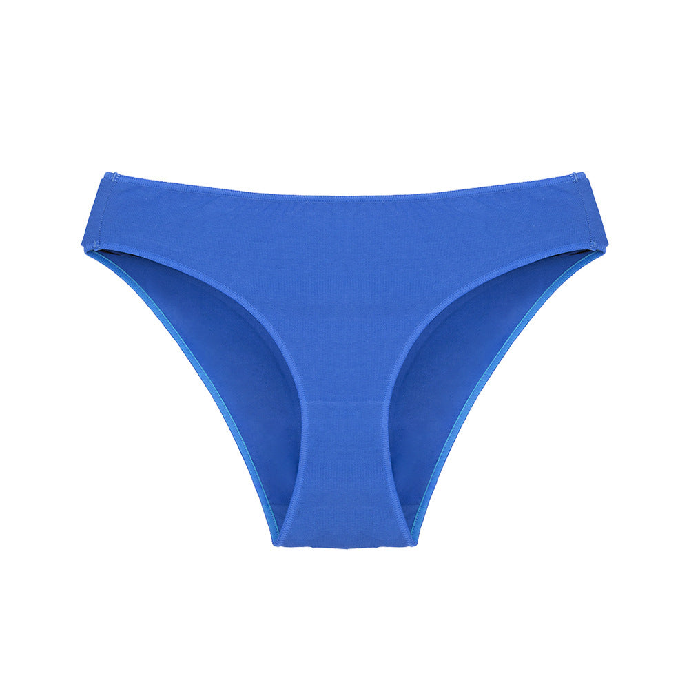 Freedombeauty | New Solid Color All Cotton Briefs 206 Breathable Women's Low Waist Sexy High Cut High Elastic Underwear