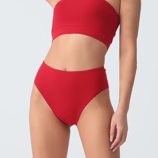 Freedombeauty | plus Size Underwear Women's Cotton Half Sheath High Waist Pure Color High Slit Sexy Lady's Briefs Comfortable Delivery Supported