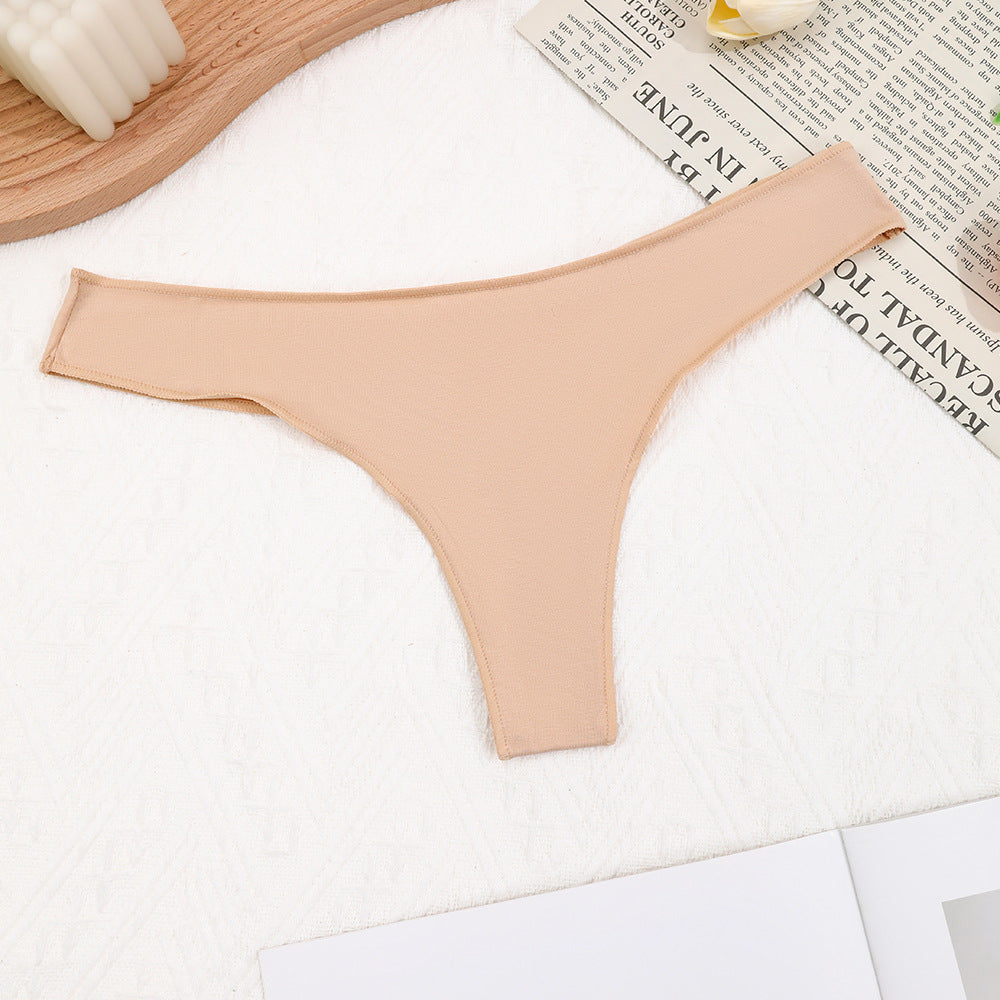 Freedombeauty | Women's Underwear Pure Cotton 2024 New Breathable Comfortable Candy Color Sexy Low Waist T-Back