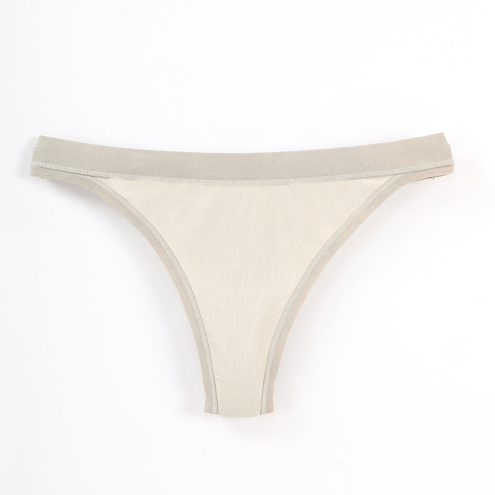Freedombeauty | Customized 123 Sexy Cotton Underwear 40S Combed Cotton T-Back Breathable Comfortable Low Waist Underwear for Women