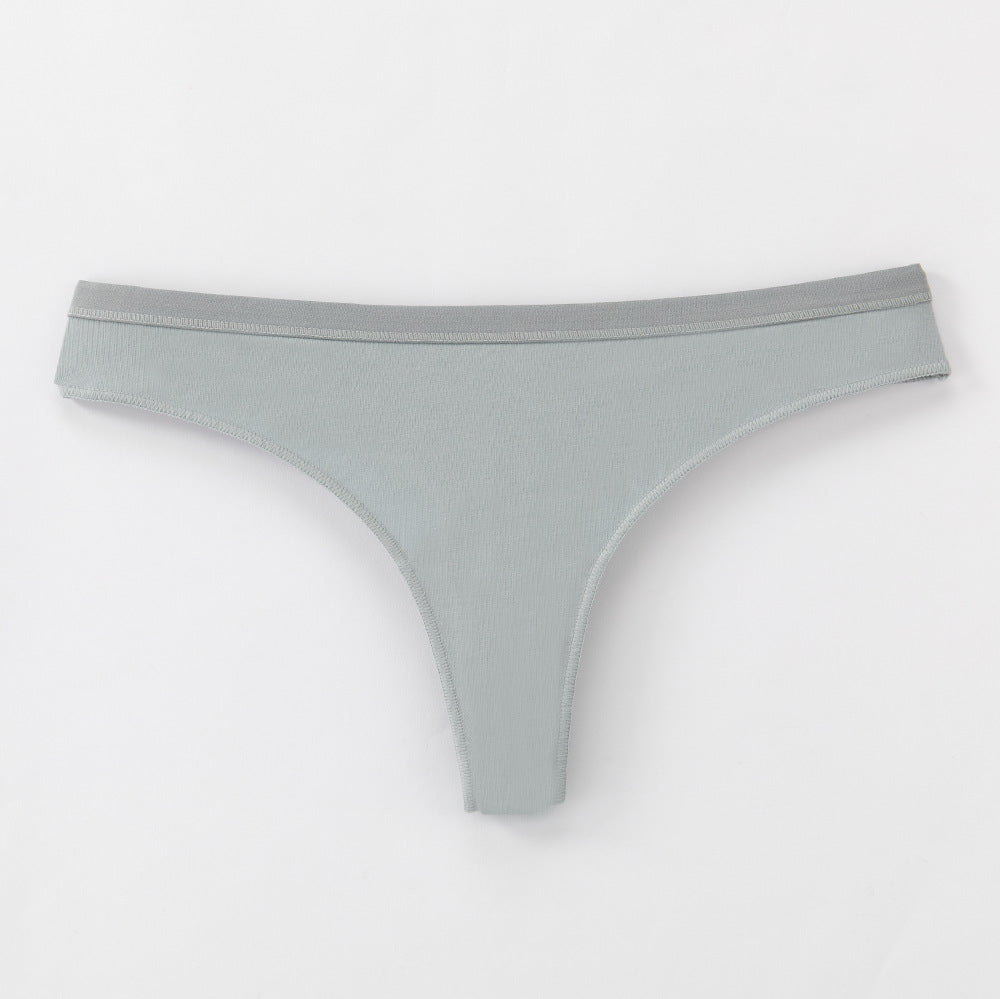 Freedombeauty | European Size Women's 100% Cotton Briefs Youth Sexy Thong Invisible Bikini Combed Cotton Support Briefs in Stock