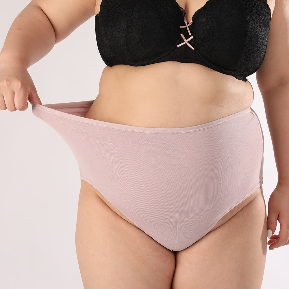 Freedombeauty | High Waist Large Size Ladies' Underwear Pure Cotton 150.00kg Can Wear Full Sheath Breathable Safety Briefs