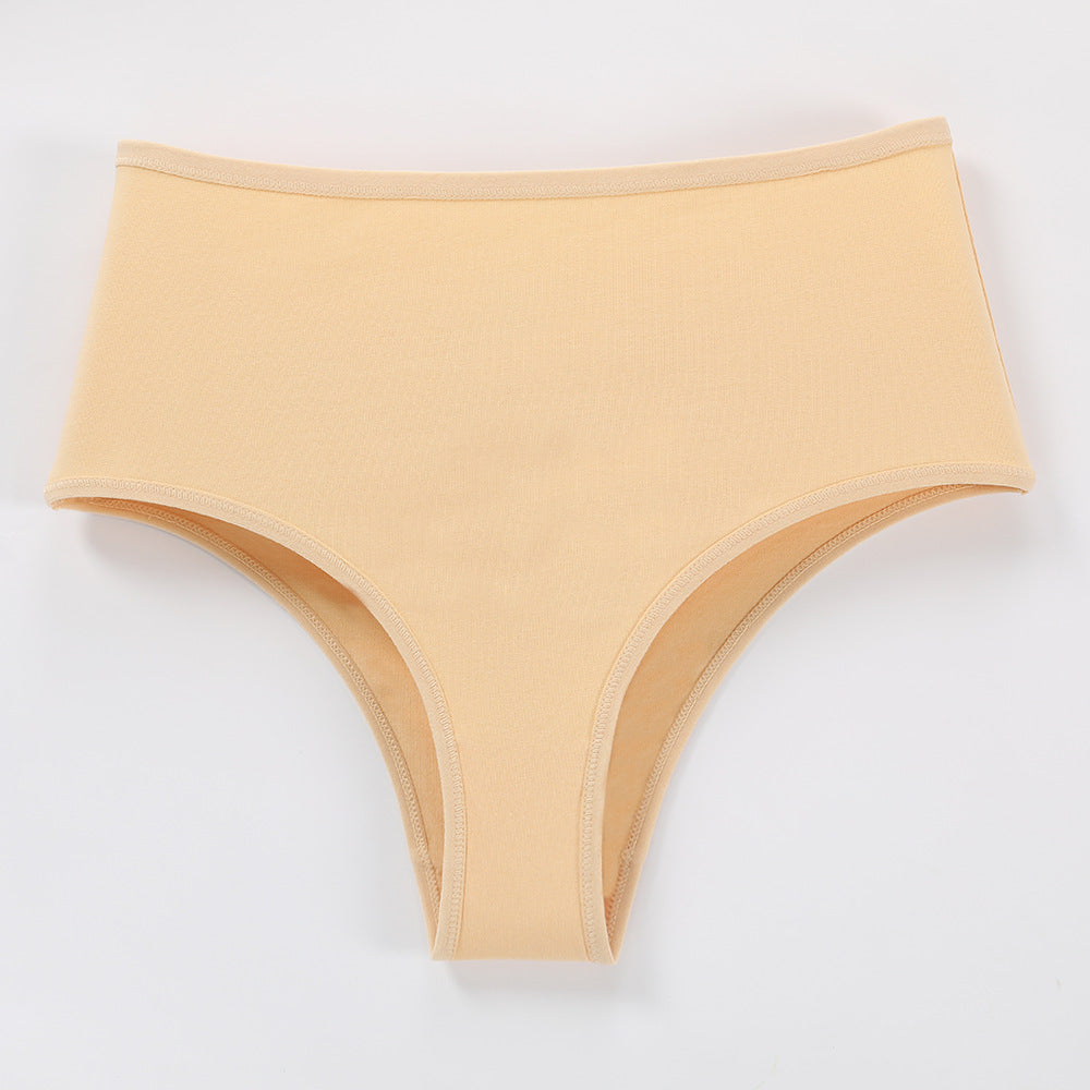 Freedombeauty | Underwear Women's Dys130 High Waist European and American Ladies Briefs 40S Combed Cotton Comfortable Breathable plus Size Underwear