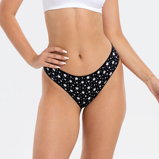 Freedombeauty | Women's Underwear Pure Cotton Sexy Seamless T-Back Breathable Low Waist Invisible Briefs Knitted Support