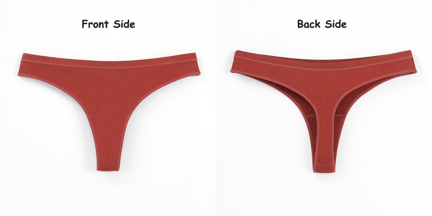 Freedombeauty | European Size Women's 100% Cotton Briefs Youth Sexy Thong Invisible Bikini Combed Cotton Support Briefs in Stock