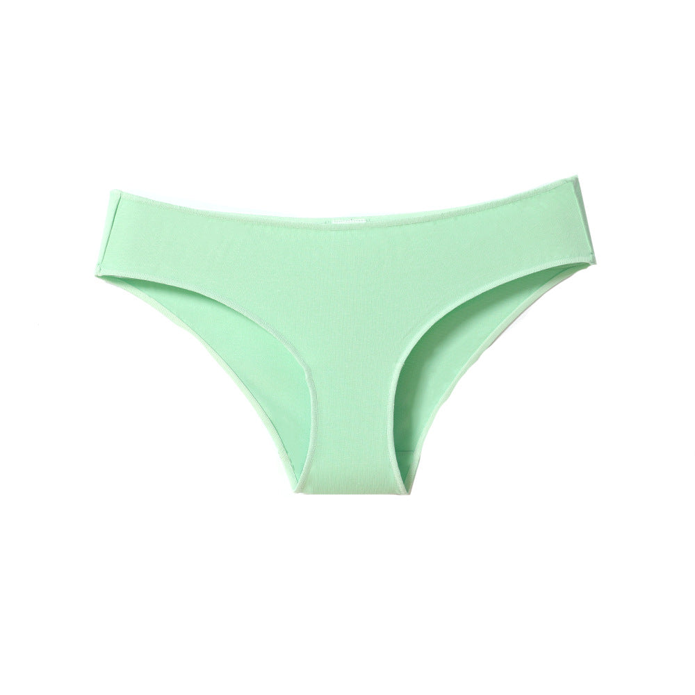 Freedombeauty | Low Waist Panties Cotton Women's Combed Cotton Pure Color Comfort Loose Invisible Body Briefs Support