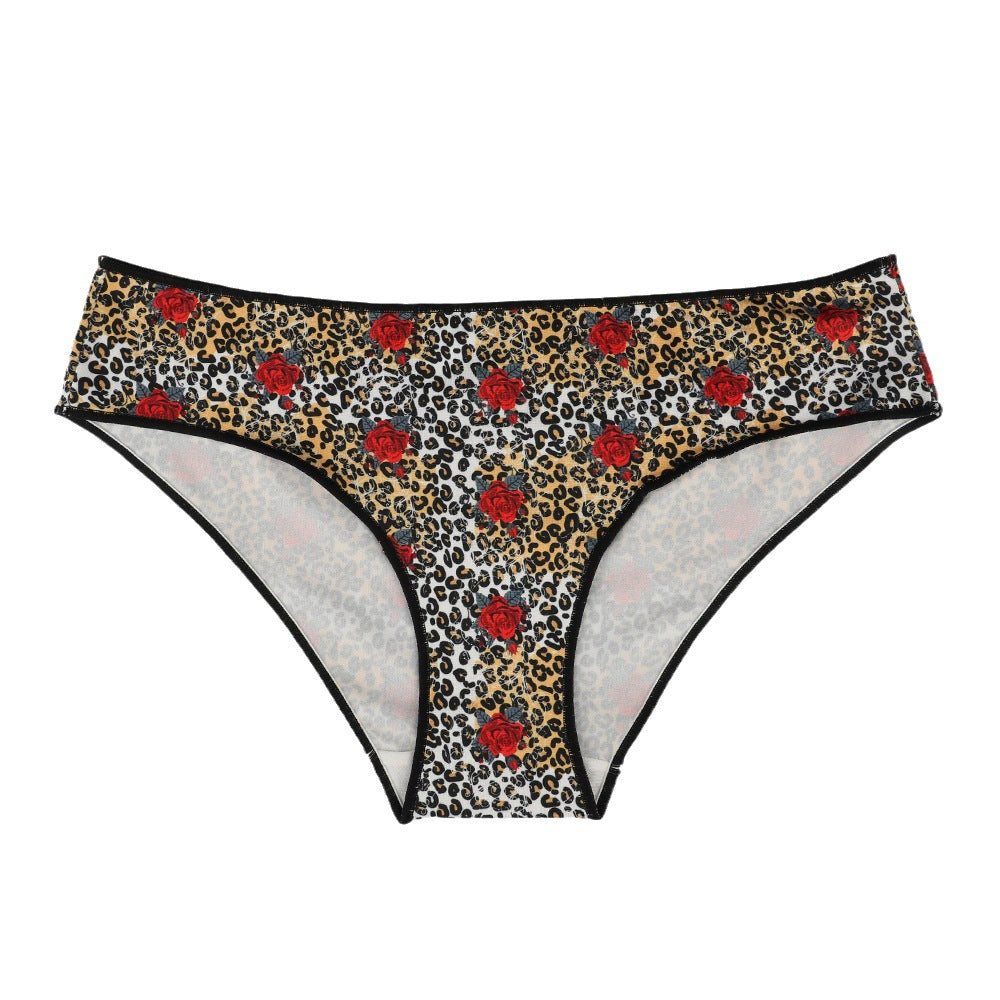 Freedombeauty | Printed Underwear Women's Cotton Bottom-Grade Low Waist Sexy Shorts Pattern Traceless Ventilation Briefs