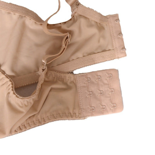 Freedombeauty | Flesh Color Ultra-Thin Summer Plump Girls plus Size Bra European and American Version Sexy Lace Wide Shoulder Strap Underwear Bra 75c8