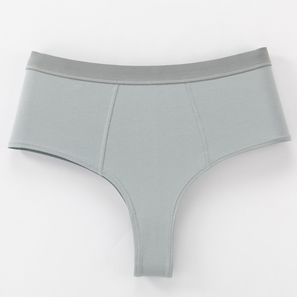 Freedombeauty | Customized 114 Women's High Waist T-Back Highwasit 40 Combed Cotton Sexy Lady's Briefs