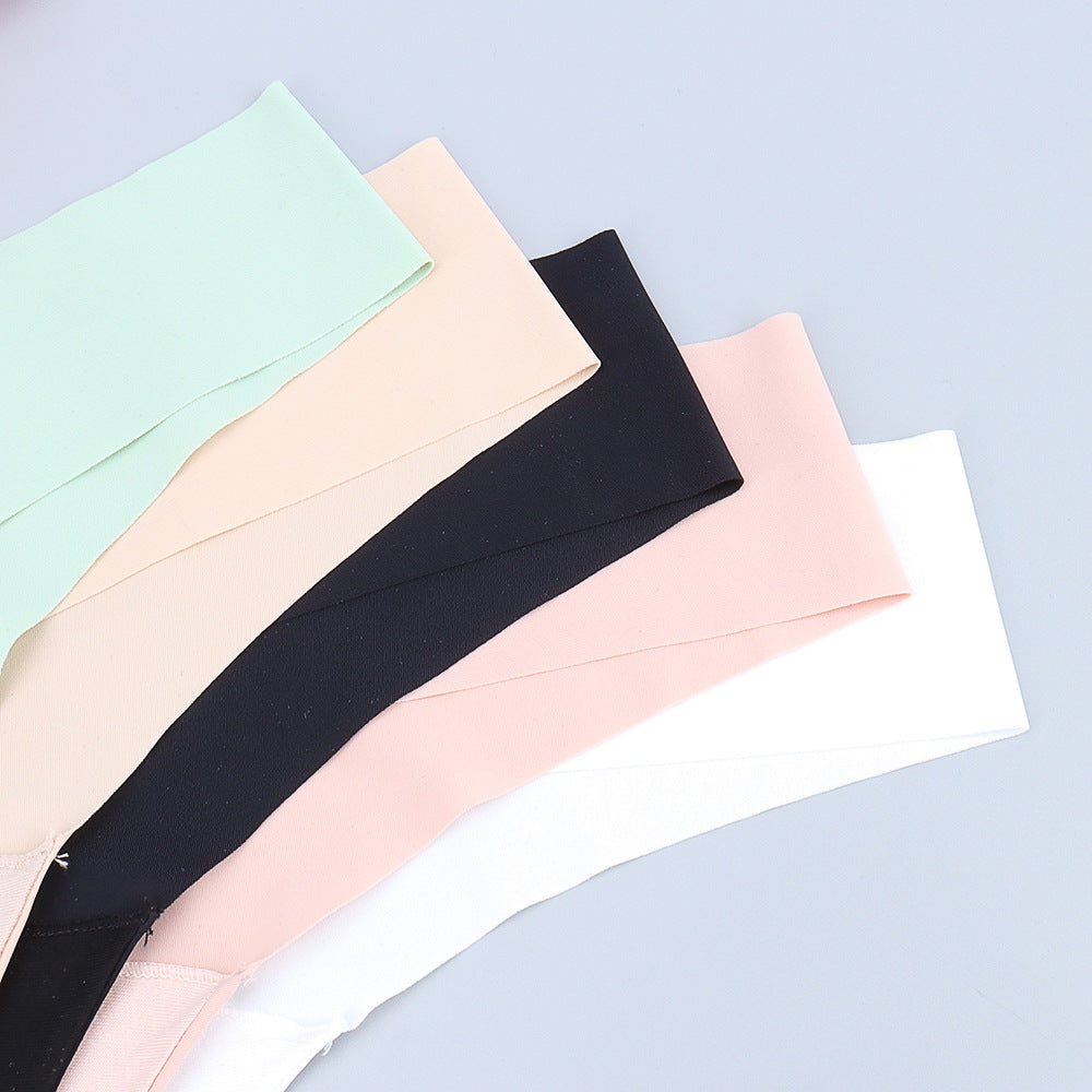 Freedombeauty | Seamless T-Back Women's Sexy Comfortable Low Waist Briefs Nude Feel Sewing Ice Silk Girls' Breathable Underwear in Stock