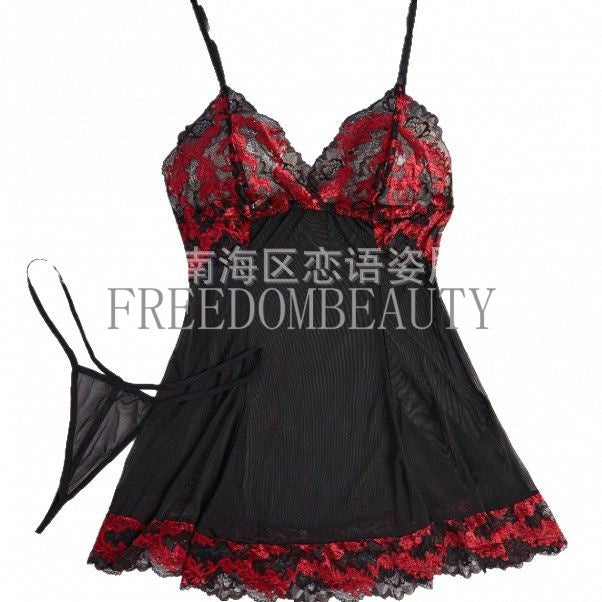 Freedombeauty | Code Sexy Lingerie Sexy Pure Desire Style Mesh Transparent Passion Sexy Sleepwear Female Seduction Nightdress