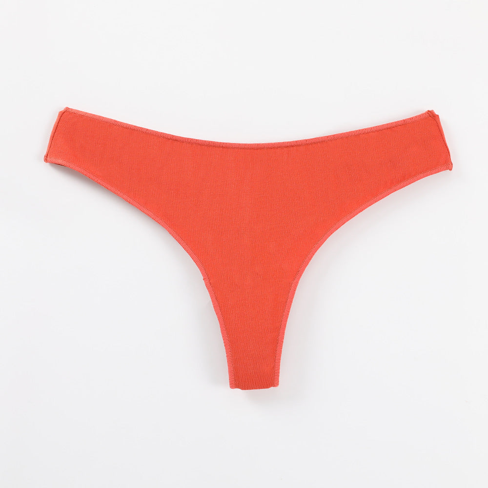 Freedombeauty | Women's Cotton Underwear European and American T-Back Sexy Low Waist Invisible Briefs in Stock