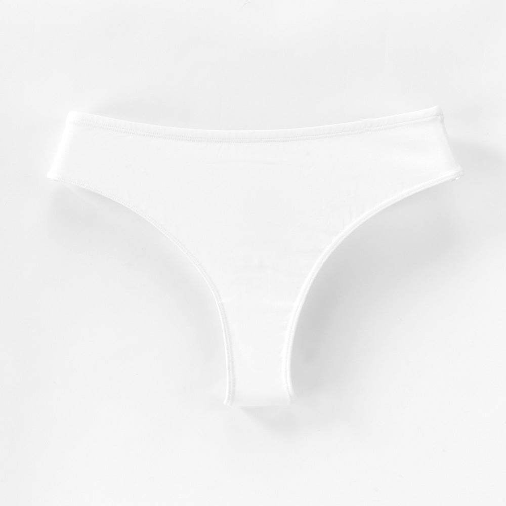 Freedombeauty | plus Size Cotton Underwear Women's Low Waist Invisible G-string Solid Color Brazilian Panties Hip Lifting Briefs in Stock
