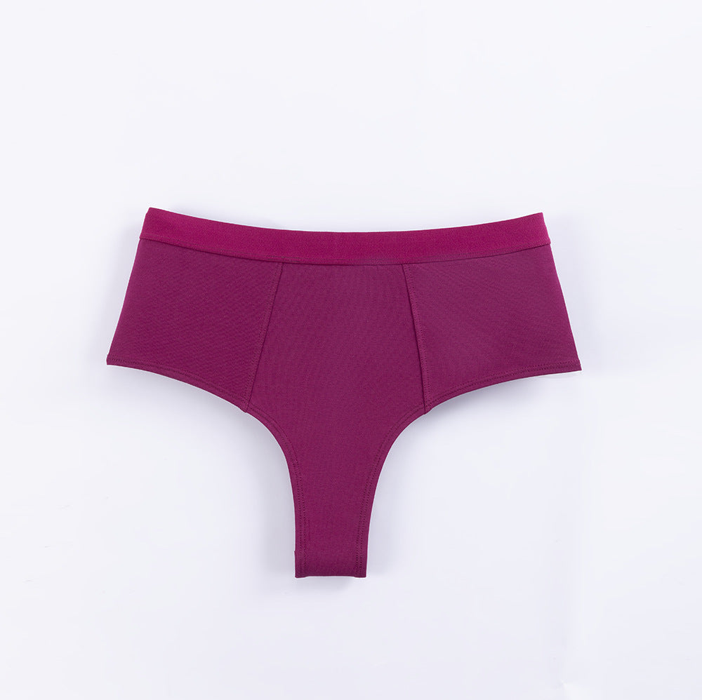 Freedombeauty | Customized 114 Women's High Waist T-Back Highwasit 40 Combed Cotton Sexy Lady's Briefs