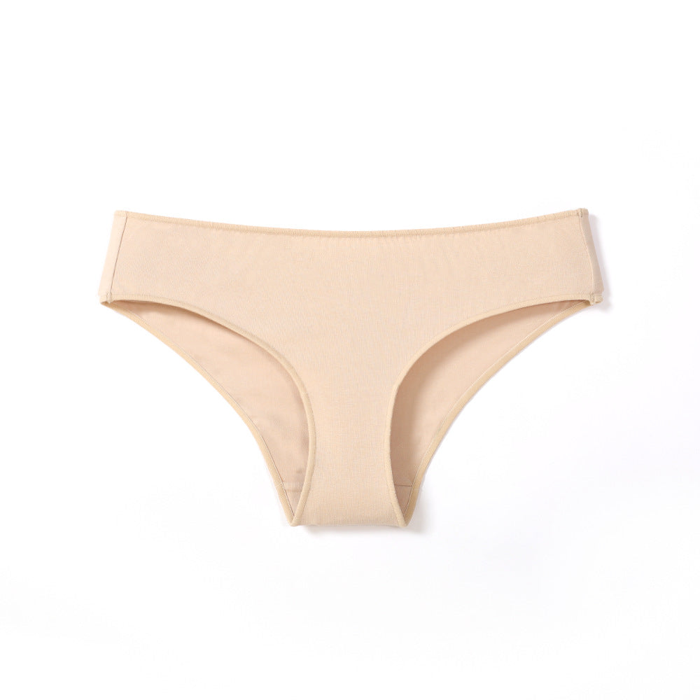 Freedombeauty | Low Waist Panties Cotton Women's Combed Cotton Pure Color Comfort Loose Invisible Body Briefs Support