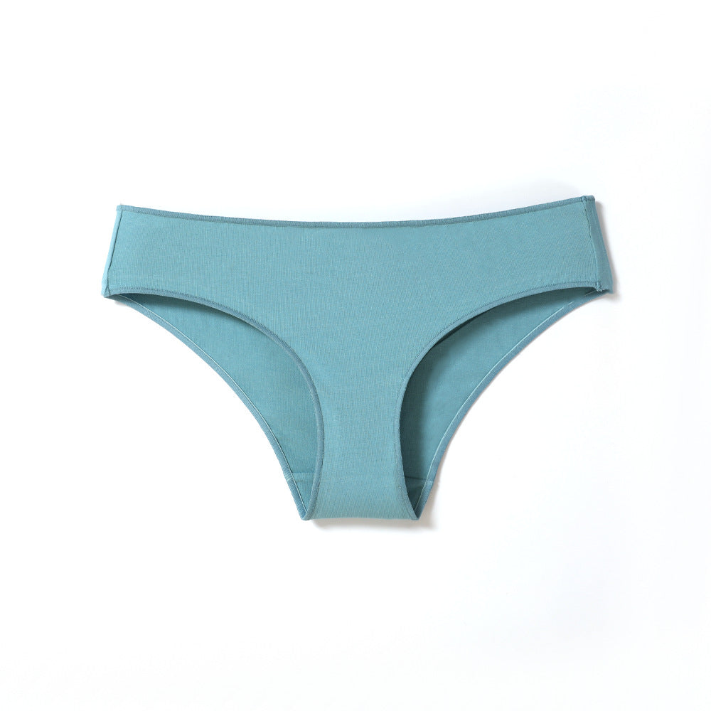 Freedombeauty | Low Waist Panties Cotton Women's Combed Cotton Pure Color Comfort Loose Invisible Body Briefs Support