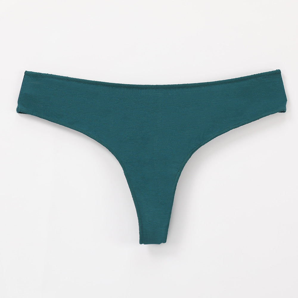 Freedombeauty | Women's Cotton Underwear European and American T-Back Sexy Low Waist Invisible Briefs in Stock
