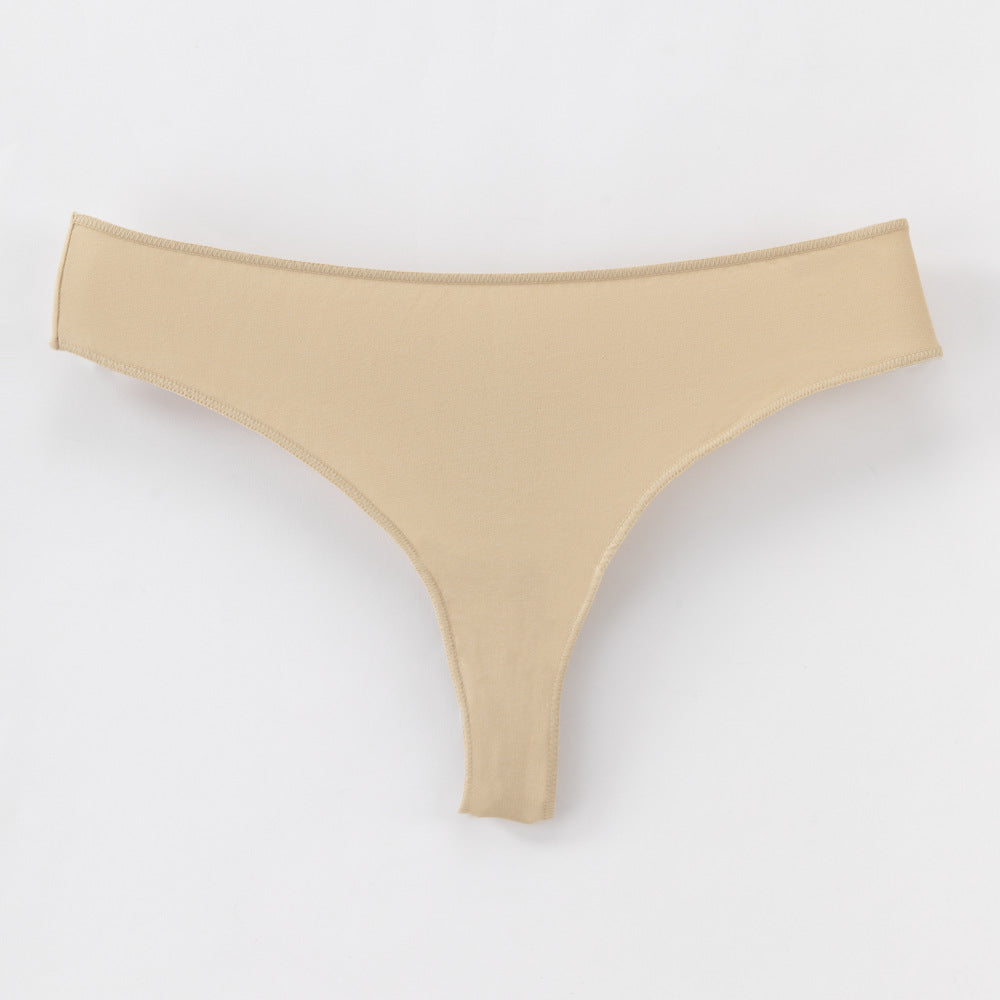 Freedombeauty | Women's Cotton Underwear European and American T-Back Sexy Low Waist Invisible Briefs in Stock