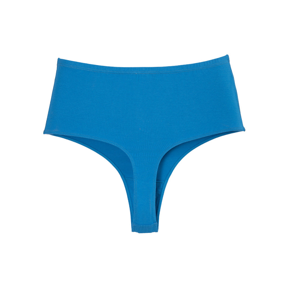 Freedombeauty | Women's Cotton Underwear plus Size High Waist Invisible G-string Breathable High Elastic High Slit Non-Khaki Crotch Briefs in Stock